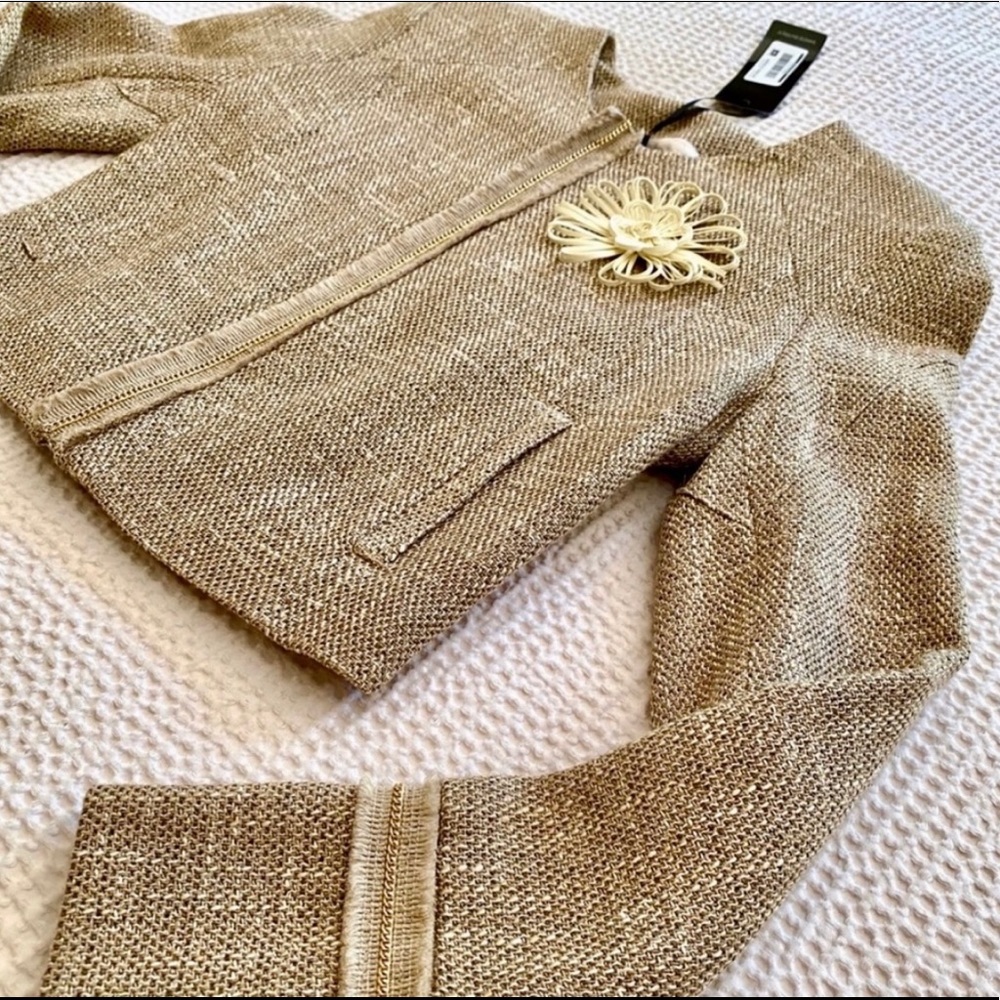 Cropped Tweed Jacket Made in Italy, NWT